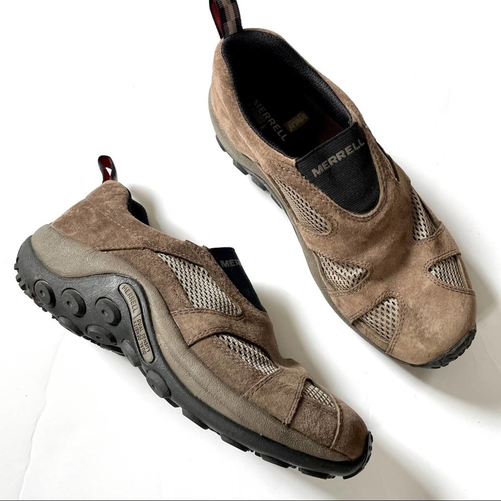 Merrell Moc Brown Ortholite Walking Air-cushion Shoes Mens Size 8